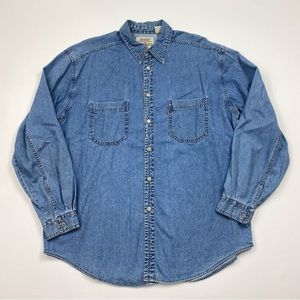 Men’s Levi’s Red Tab Long Sleeve Denim Button Down Shirt Size XL